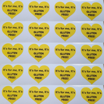 Yellow Gluten Free Stickers (24)
